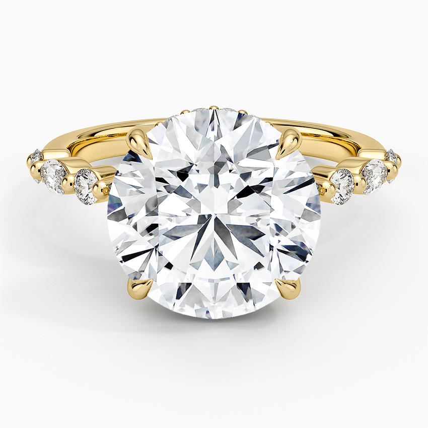 1.60 Carat Princess Halo Design Solitaire Lab Diamond Ring 18K - Florina