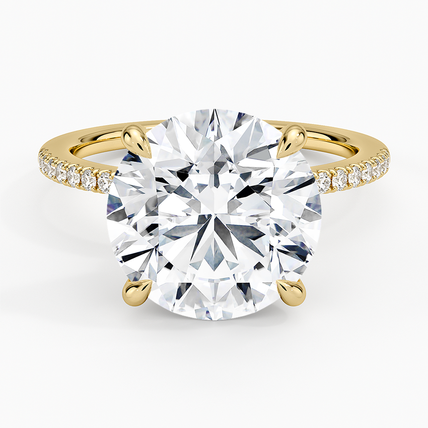 5.25 Karat Hidden Halo Tasarım Tektaş Laboratuvar Pırlanta Yüzük - Filora - Bold Diamonds