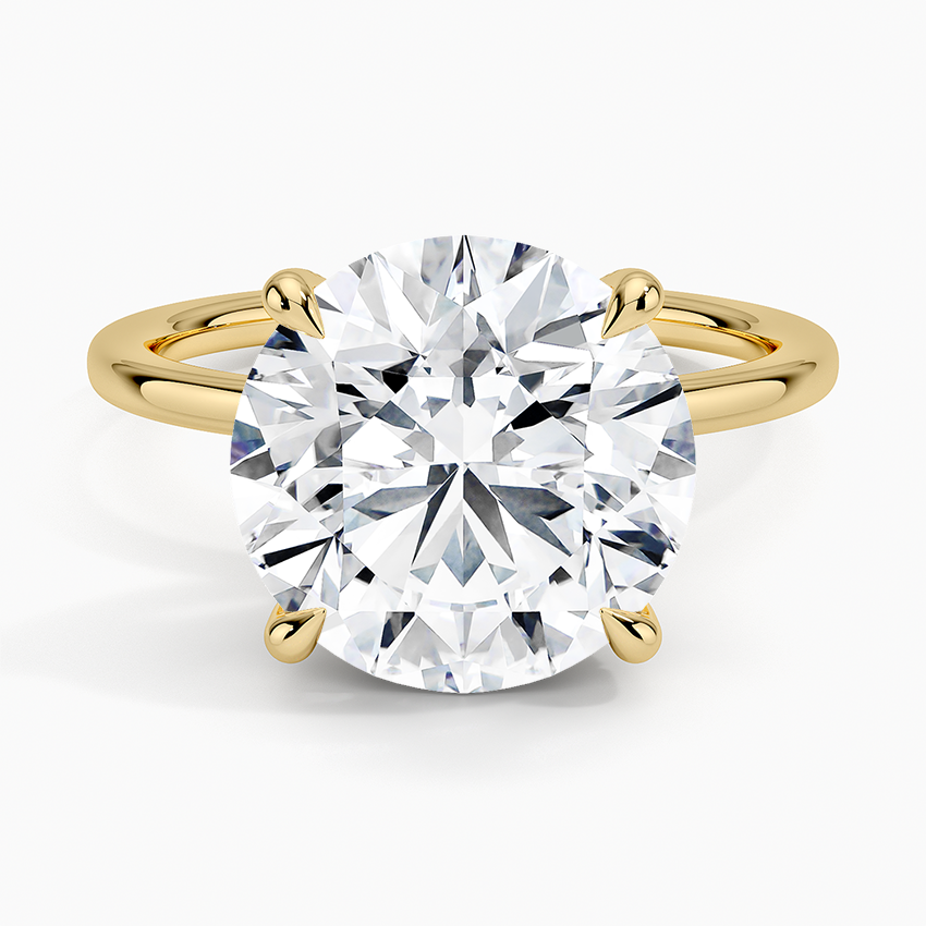 5.15 Karat Hidden Halo Tasarım Tektaş Laboratuvar Pırlanta Yüzük - Gilora - Bold Diamonds