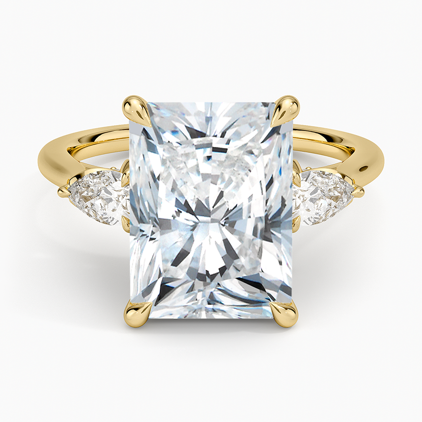 1.60 Carat Princess Halo Design Solitaire Lab Diamond Ring 18K - Florina