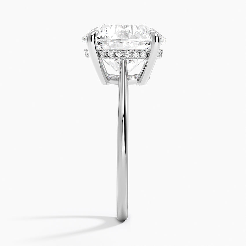 5.10 Karat Yuvarlak Kesim Hidden Halo Tasarım Tektaş Laboratuvar Pırlanta Yüzük - Monaco - Bold Diamonds
