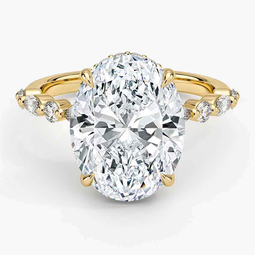 1.60 Carat Princess Halo Design Solitaire Lab Diamond Ring 18K - Florina