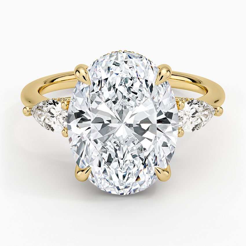 1.60 Carat Princess Halo Design Solitaire Lab Diamond Ring 18K - Florina