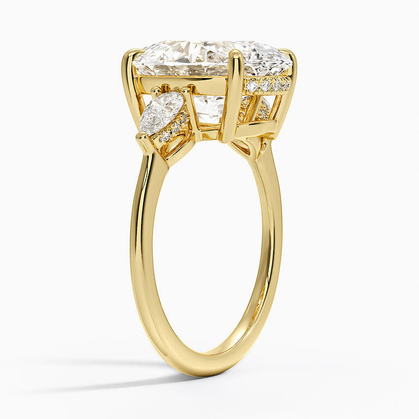 1.60 Carat Princess Halo Design Solitaire Lab Diamond Ring 18K - Florina