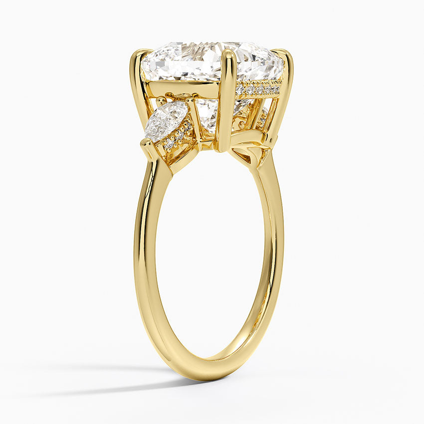 1.60 Carat Princess Halo Design Solitaire Lab Diamond Ring 18K - Florina