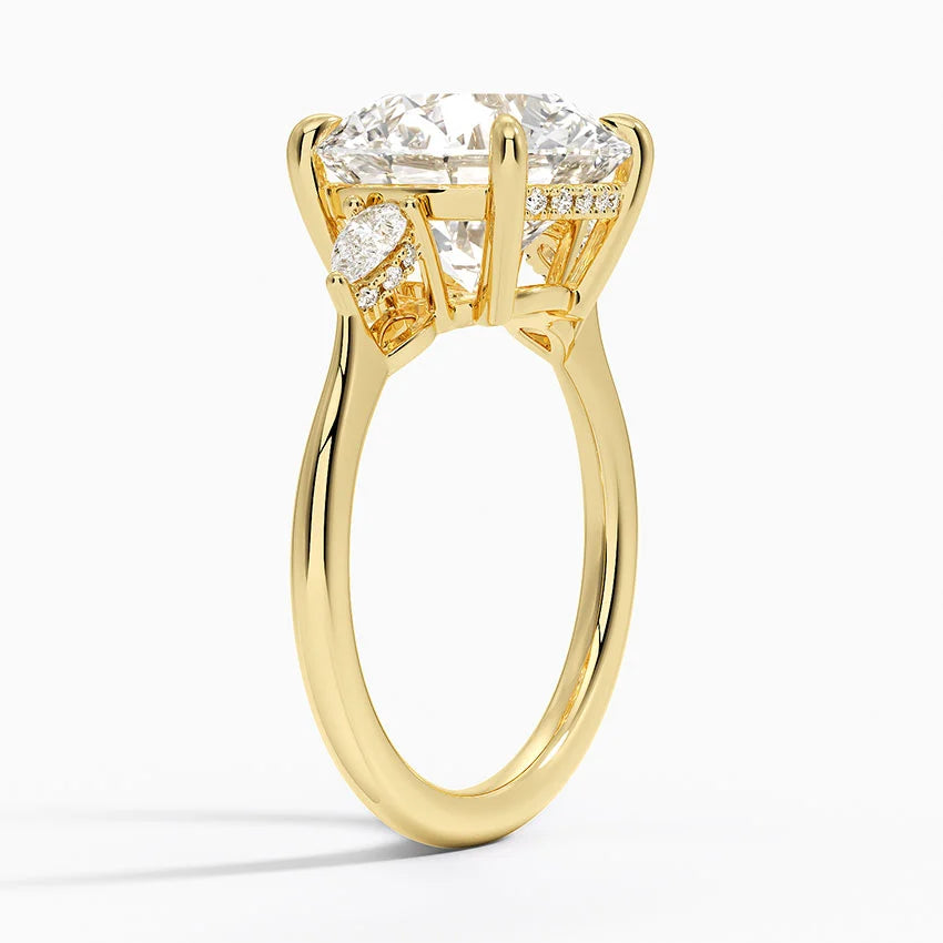 5.50 Karat Yuvarlak Kesim Hidden Halo Tasarım Tektaş Laboratuvar Pırlanta Yüzük - Madrid - Bold Diamonds