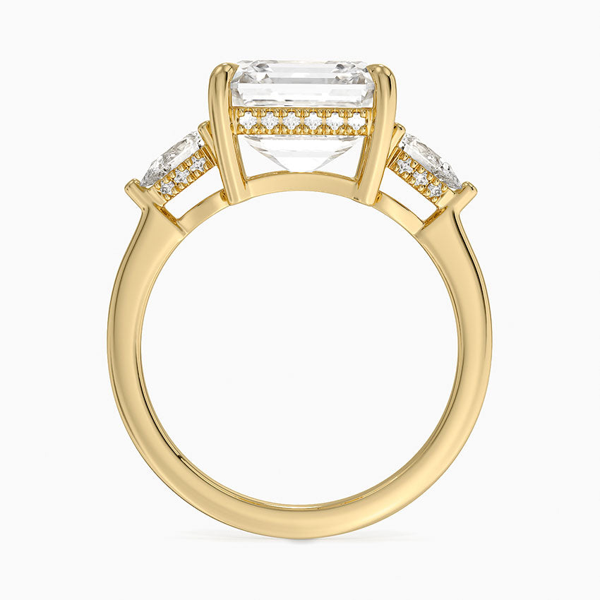1.60 Carat Princess Halo Design Solitaire Lab Diamond Ring 18K - Florina