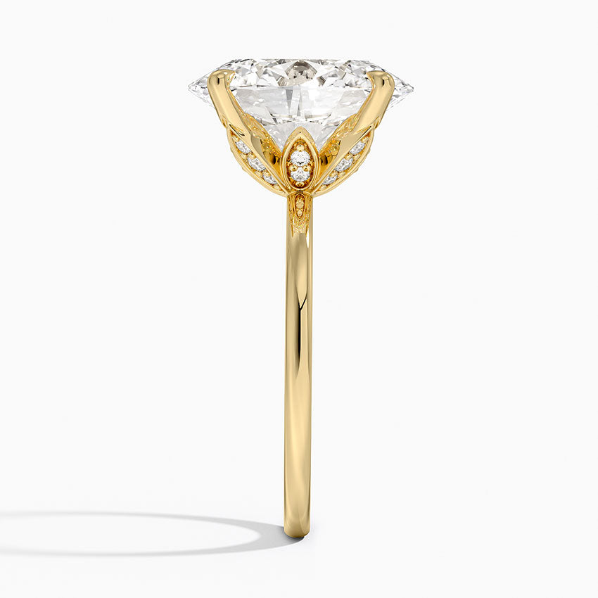 1.60 Carat Princess Halo Design Solitaire Lab Diamond Ring 18K - Florina