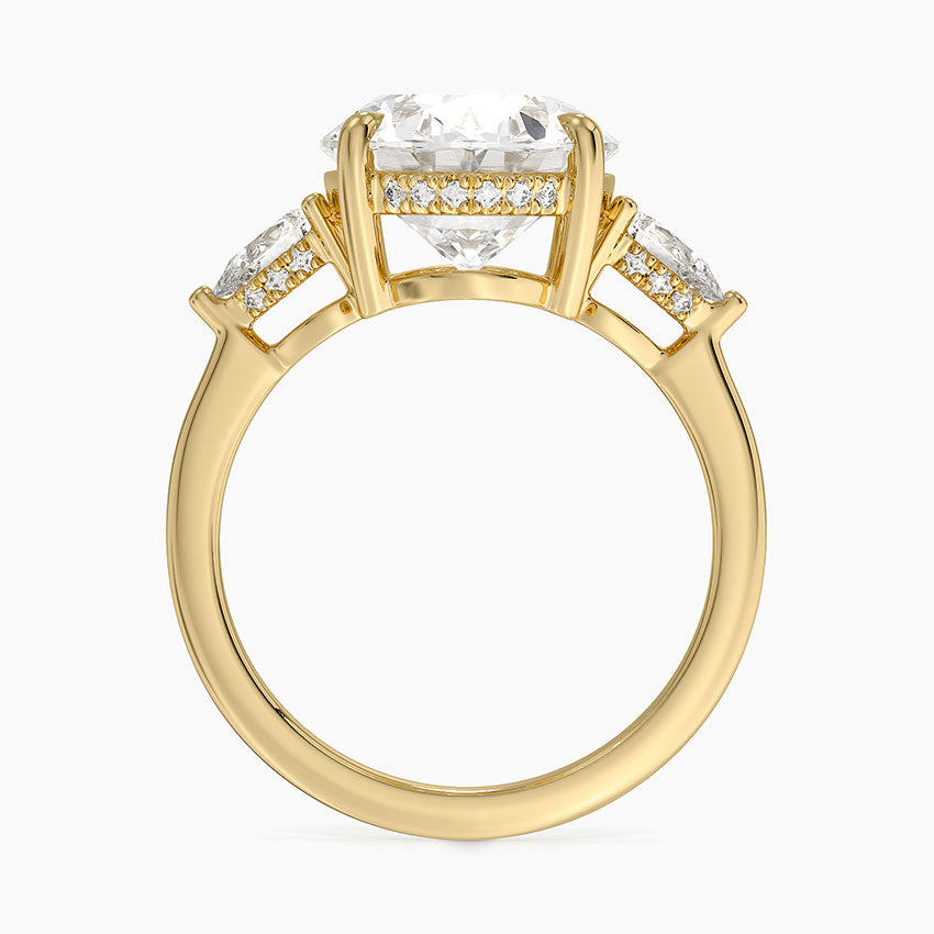 1.60 Carat Princess Halo Design Solitaire Lab Diamond Ring 18K - Florina