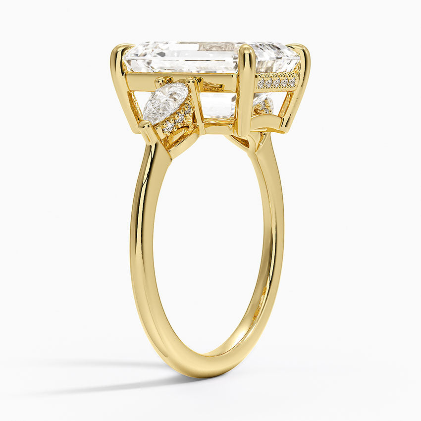1.60 Carat Princess Halo Design Solitaire Lab Diamond Ring 18K - Florina