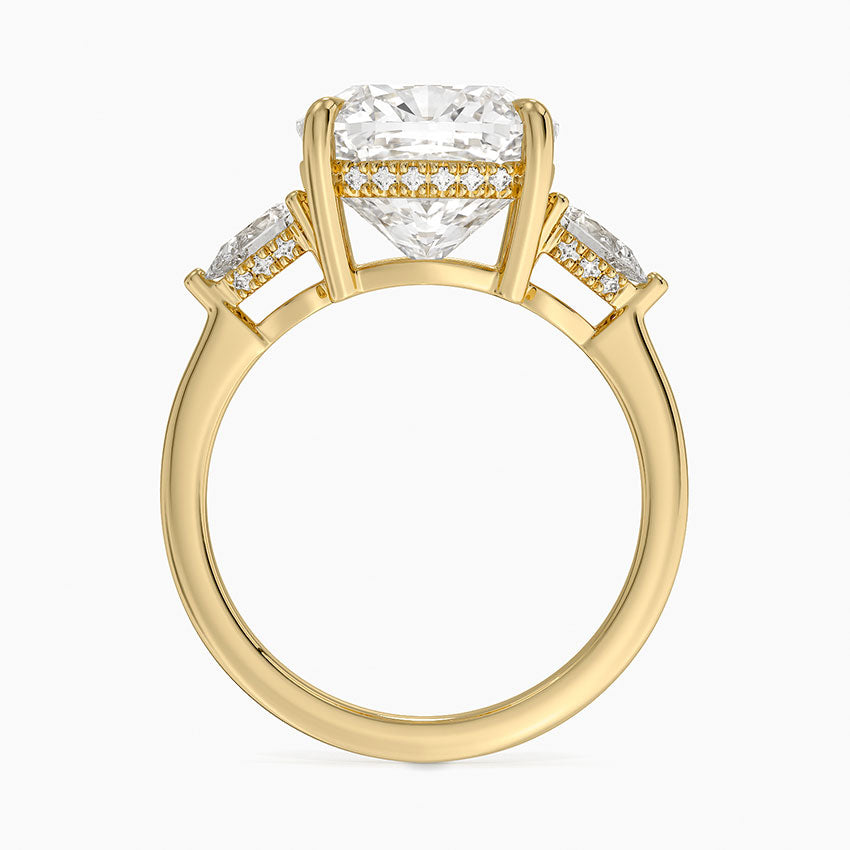 1.60 Carat Princess Halo Design Solitaire Lab Diamond Ring 18K - Florina
