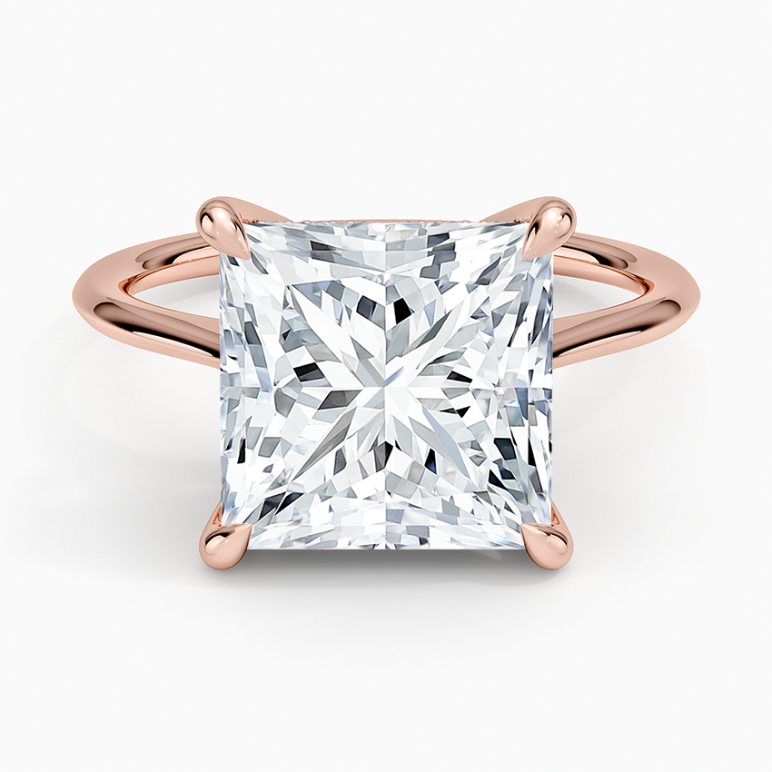 1.60 Carat Princess Halo Design Solitaire Lab Diamond Ring 18K - Florina