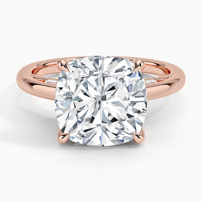 5.30 Cushion Kesim Hidden Halo Tasarım Tektaş Laboratuvar Pırlanta Yüzük - Dalara