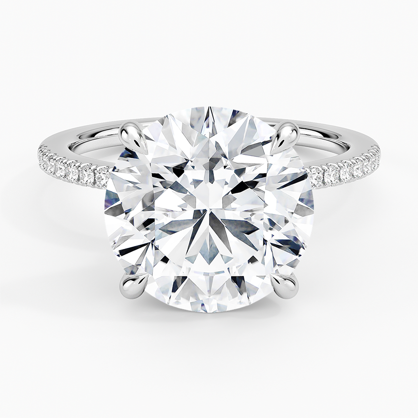 5.25 Karat Hidden Halo Tasarım Tektaş Laboratuvar Pırlanta Yüzük - Filora - Bold Diamonds