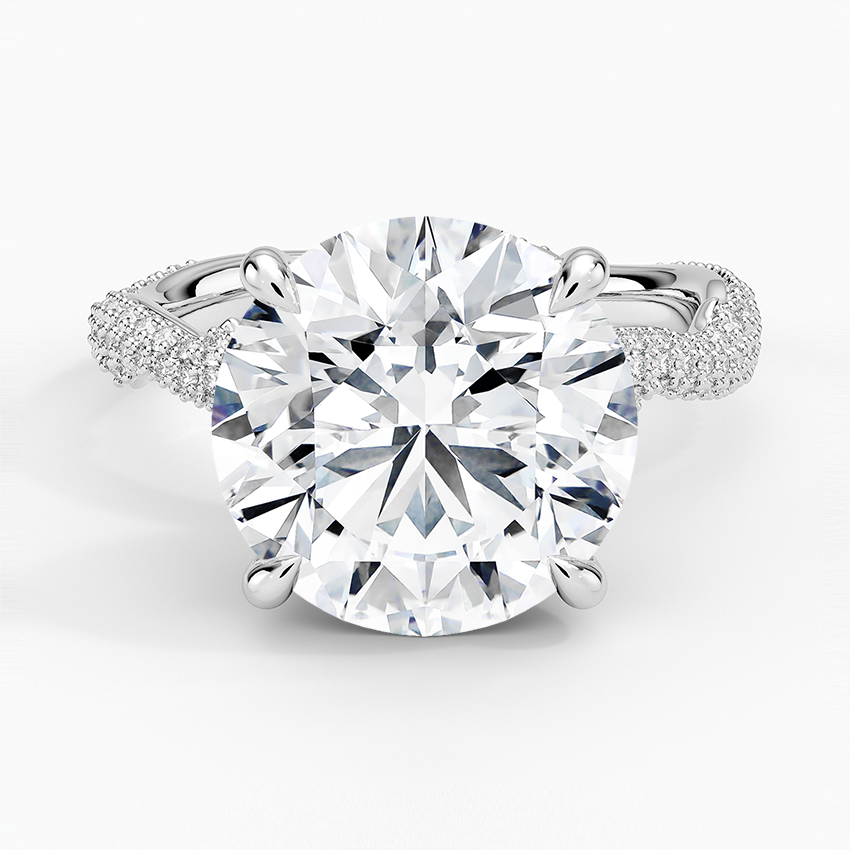 5.75 Karat Hidden Halo Tasarım Tektaş Laboratuvar Pırlanta Yüzük - Sorrento