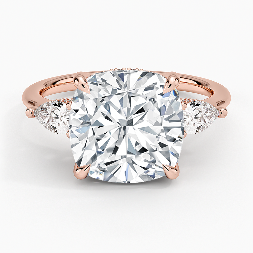 1.60 Carat Princess Halo Design Solitaire Lab Diamond Ring 18K - Florina