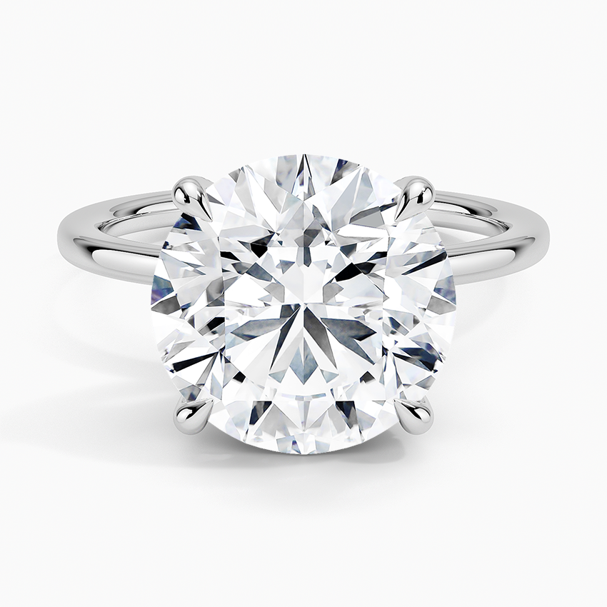 5.15 Karat Hidden Halo Tasarım Tektaş Laboratuvar Pırlanta Yüzük - Gilora - Bold Diamonds