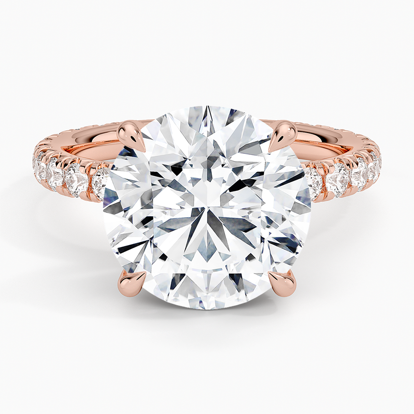 5.75 Karat Hidden Halo Tasarım Tektaş Laboratuvar Pırlanta Yüzük 18K - Selora - Bold Diamonds