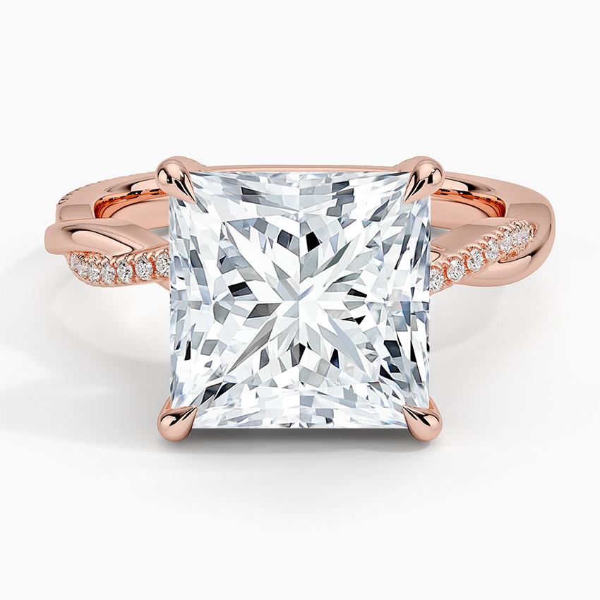 1.60 Carat Princess Halo Design Solitaire Lab Diamond Ring 18K - Florina