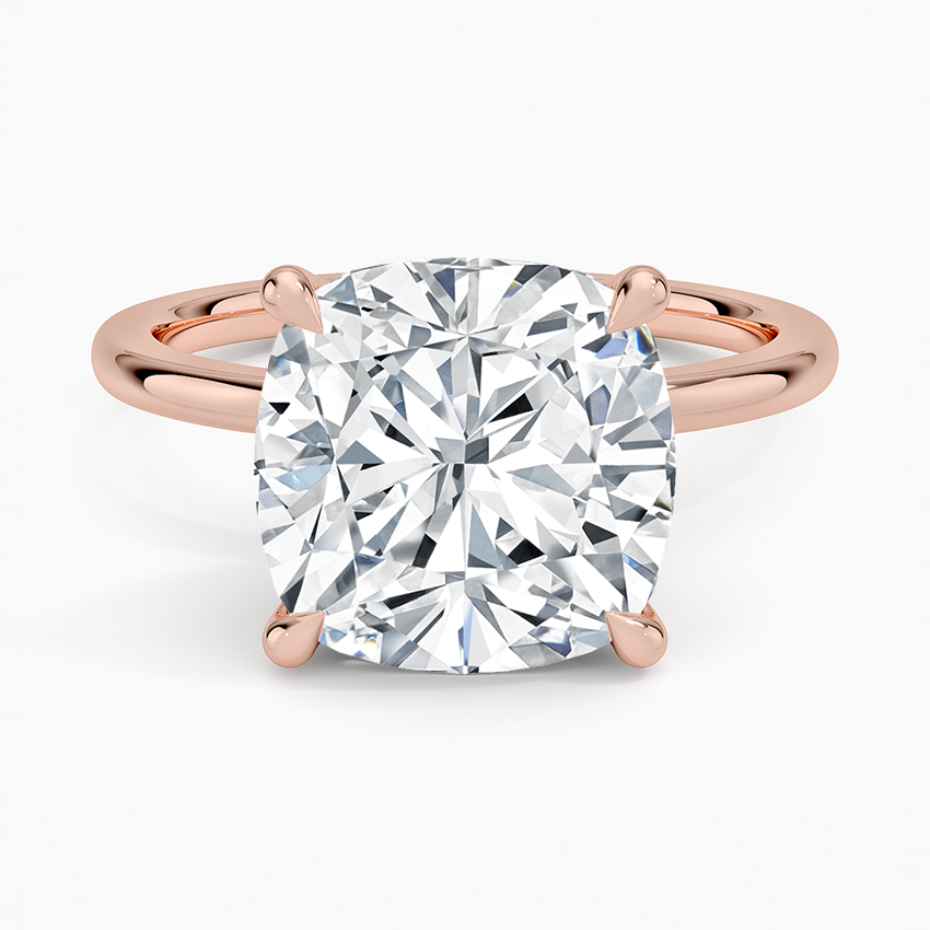 5.15 Karat Cushion Kesim Hidden Halo Tasarım Tektaş Laboratuvar Pırlanta Yüzük - Delora - Bold Diamonds