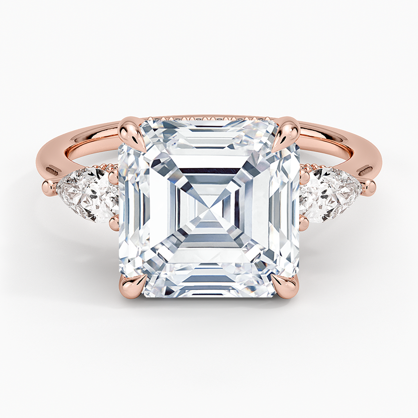 1.60 Carat Princess Halo Design Solitaire Lab Diamond Ring 18K - Florina