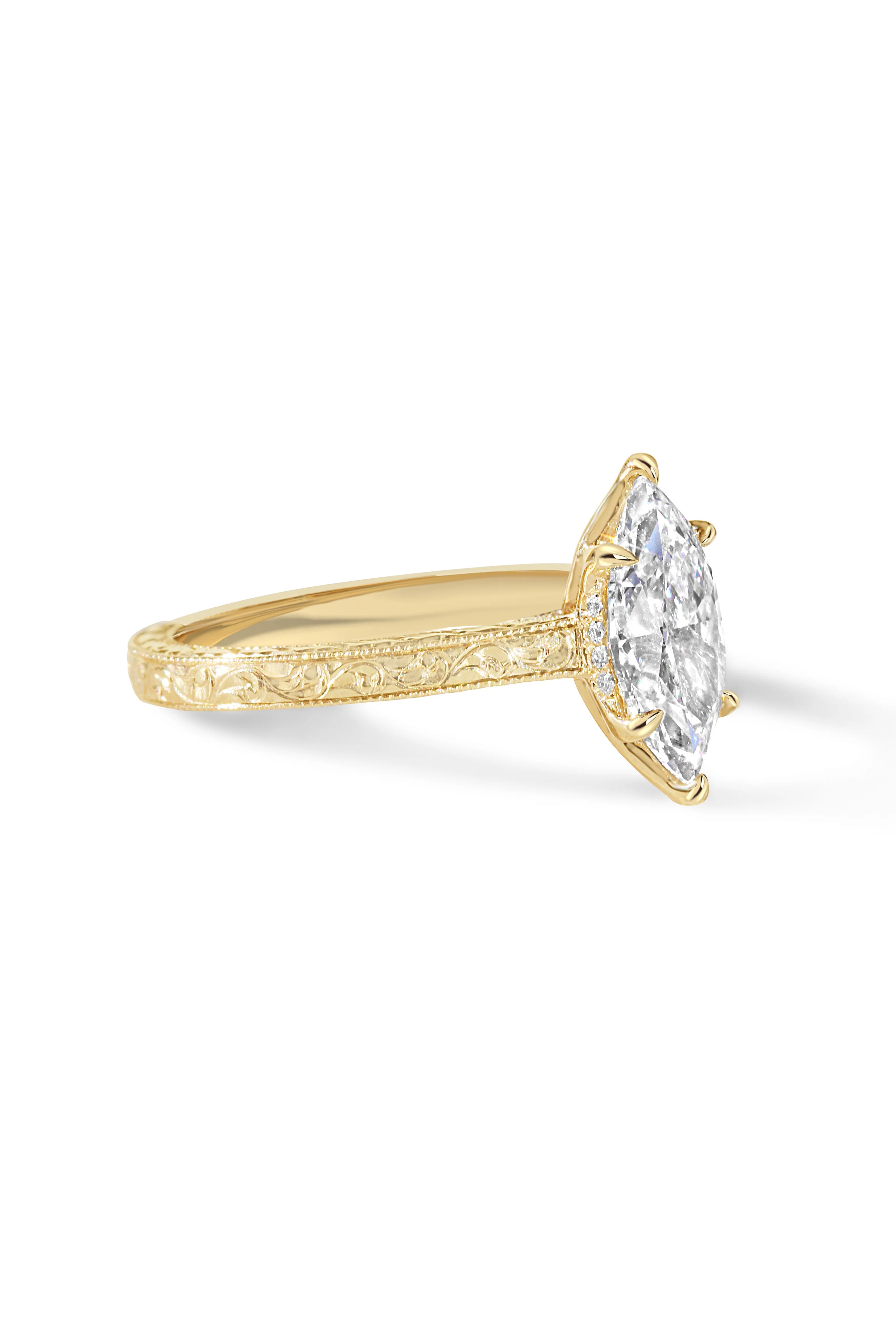1.25 Karat Markiz Kesim Pırlanta Tektaş Yüzük - Bold Diamonds