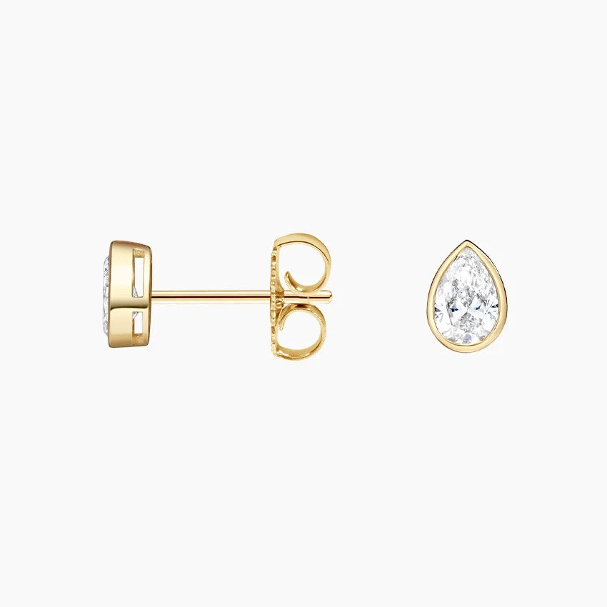 Damla Kesim 1.00 Karat Laboratuvar Pırlanta Küpe 18K - Bold Diamonds