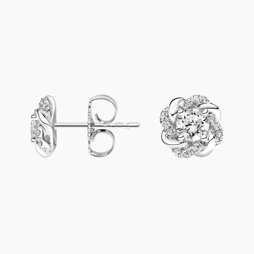 Destina Model 1.00 Karat Laboratuvar Pırlanta Küpe 18K - Bold Diamonds