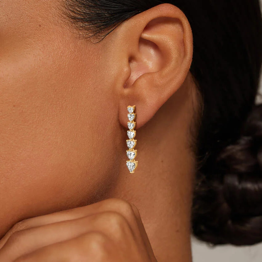 Heartlight 3.00 Karat Laboratuvar Pırlanta Küpe 18K - Bold Diamonds