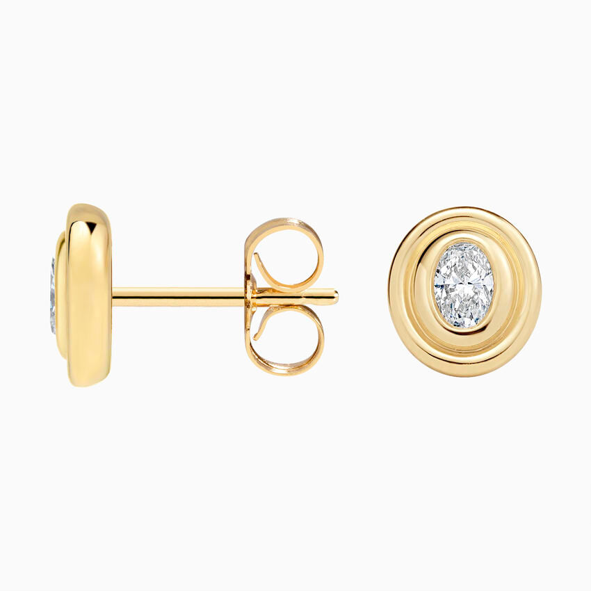 Urban Shine 1.00 Karat Laboratuvar Pırlanta Küpe 18K - Bold Diamonds