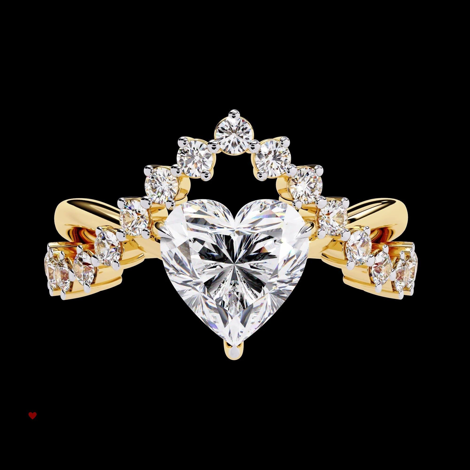 Kalp Kesim Pırlanta Yüzük - Bold Diamonds