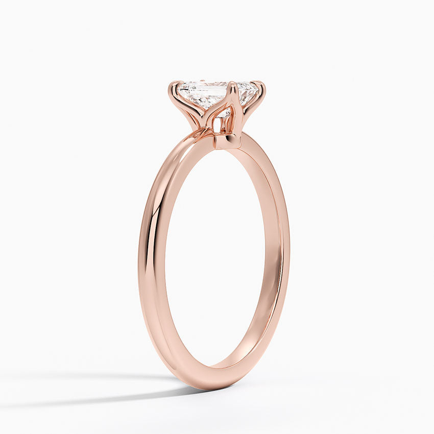 0.50 Karat F-VS Emerald Tektaş Laboratuvar Pırlanta Yüzük 18K - Bold Diamonds