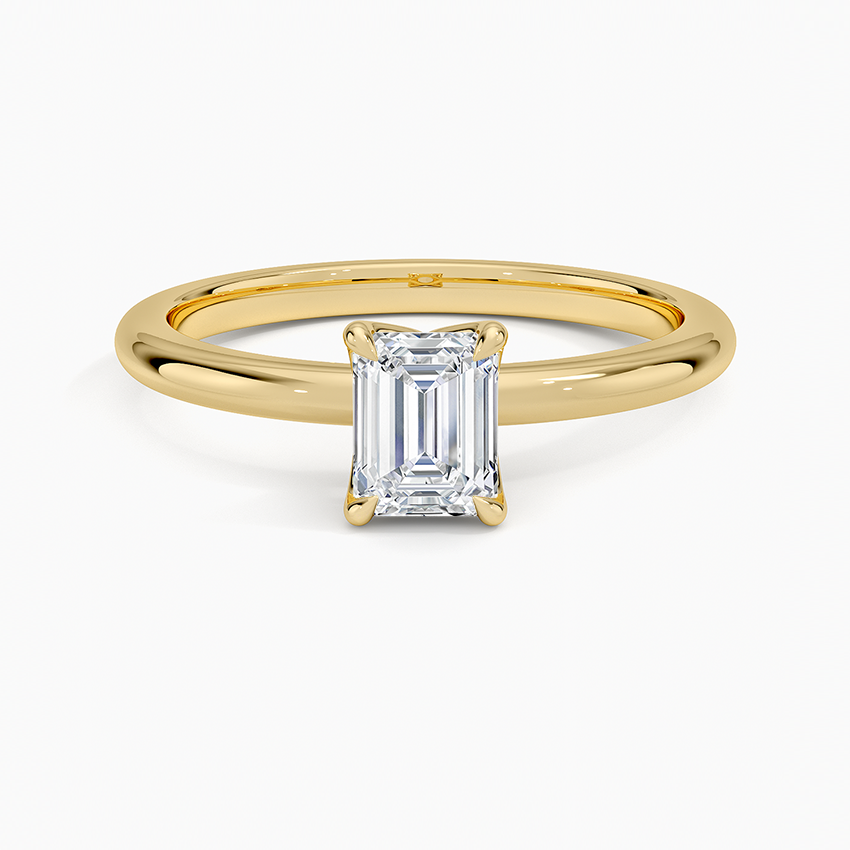 0.50 Karat F-VS Emerald Tektaş Laboratuvar Pırlanta Yüzük 18K - Bold Diamonds