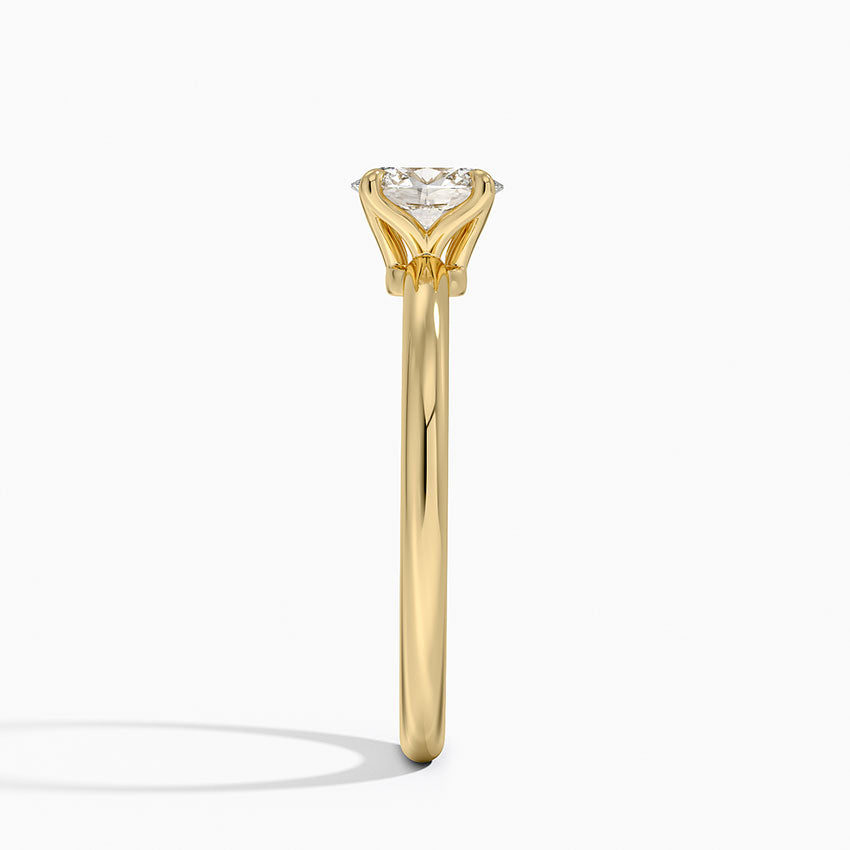 0.50 Karat F-VS Oval Tektaş Laboratuvar Pırlanta Yüzük 18 K - Bold Diamonds