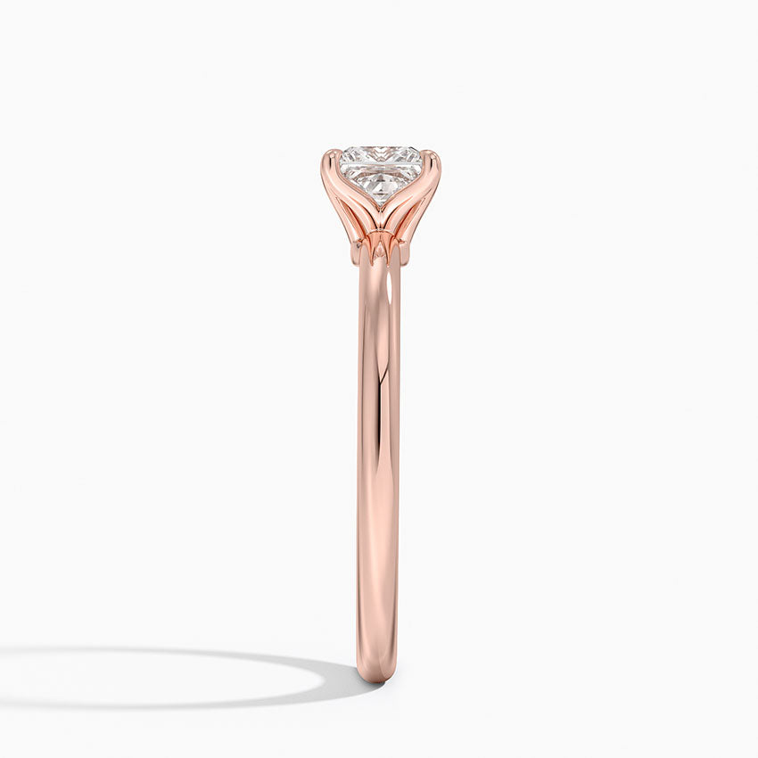 0.50 Karat F-VS Prenses Tektaş Laboratuvar Pırlanta Yüzük 18K - Bold Diamonds