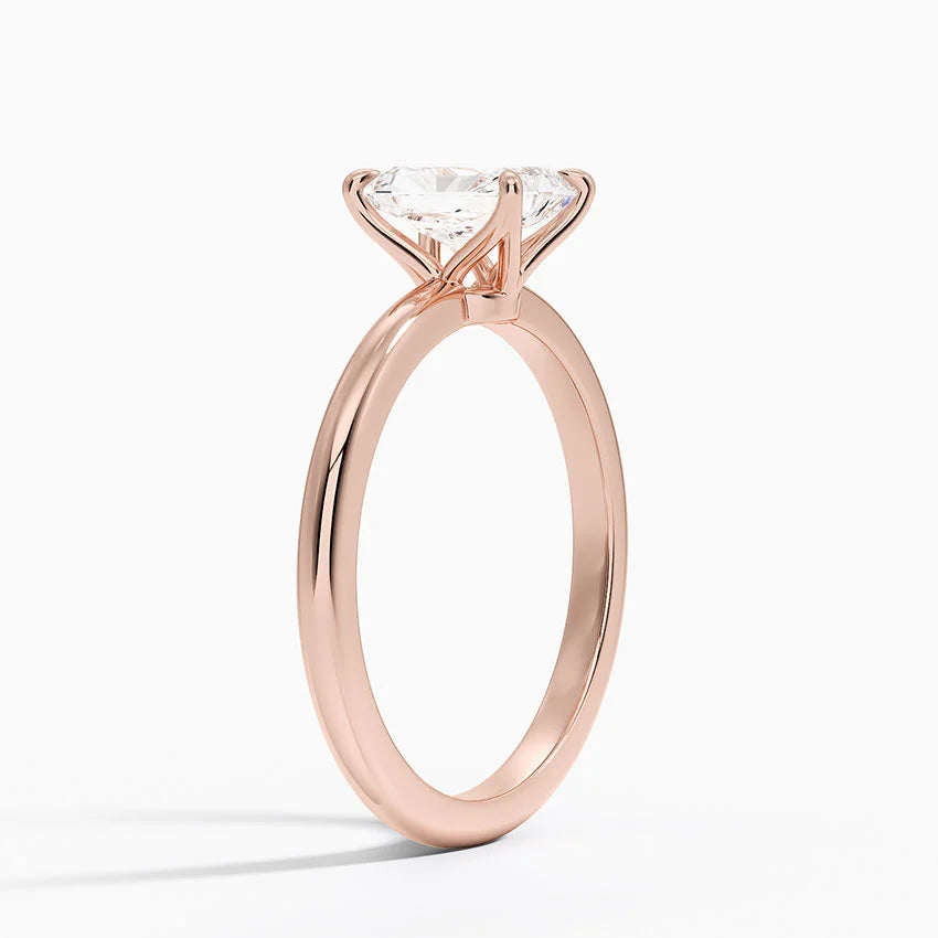 1.00 Karat F-VS Radiant Tektaş Laboratuvar Pırlanta Yüzük 18K - Bold Diamonds