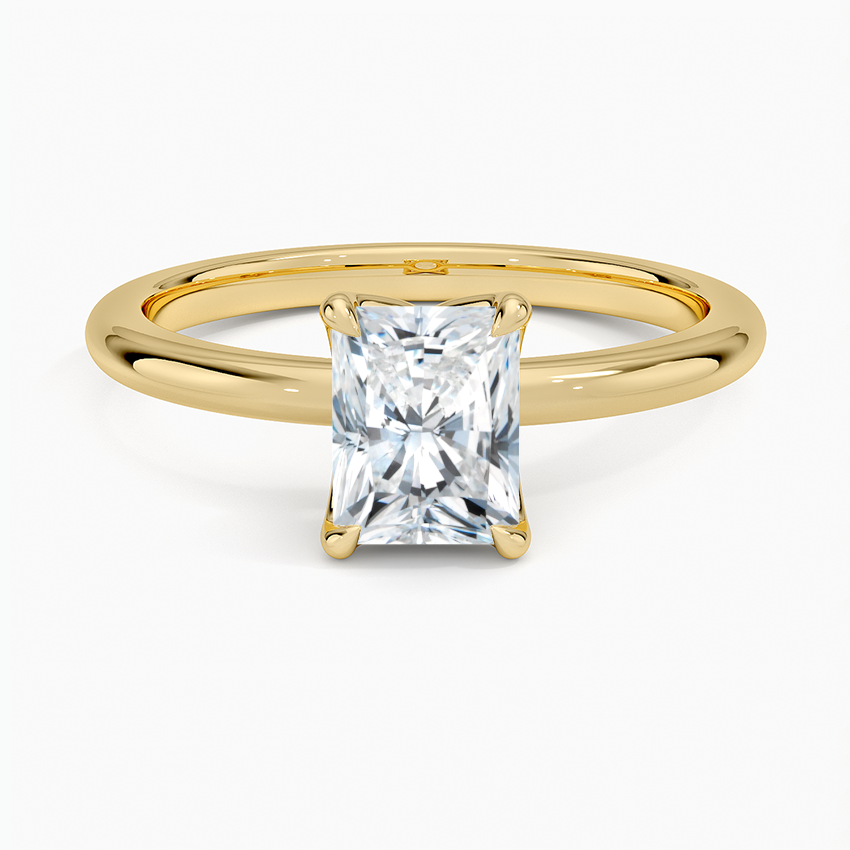 1.00 Karat F-VS Radiant Tektaş Laboratuvar Pırlanta Yüzük 18K - Bold Diamonds