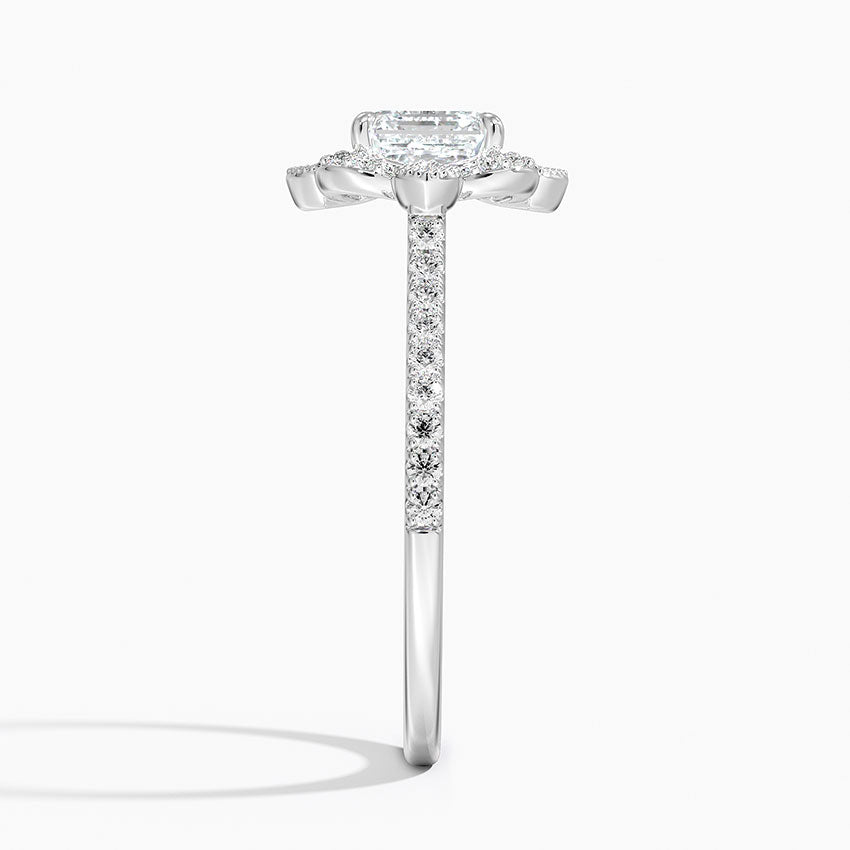 1,20 Karat Asscher Halo Tasarım Tektaş Laboratuvar Pırlanta Yüzük 18K -Coronna - Bold Diamonds