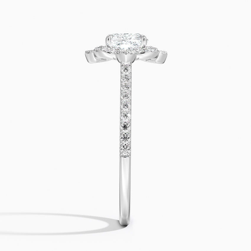 1,20 Karat Cushion Halo Tasarım Tektaş Laboratuvar Pırlanta Yüzük 18K -Coronna - Bold Diamonds