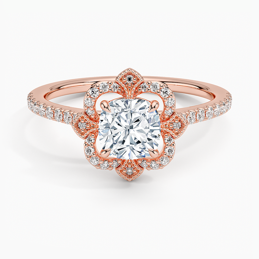 1,20 Karat Cushion Halo Tasarım Tektaş Laboratuvar Pırlanta Yüzük 18K -Coronna - Bold Diamonds