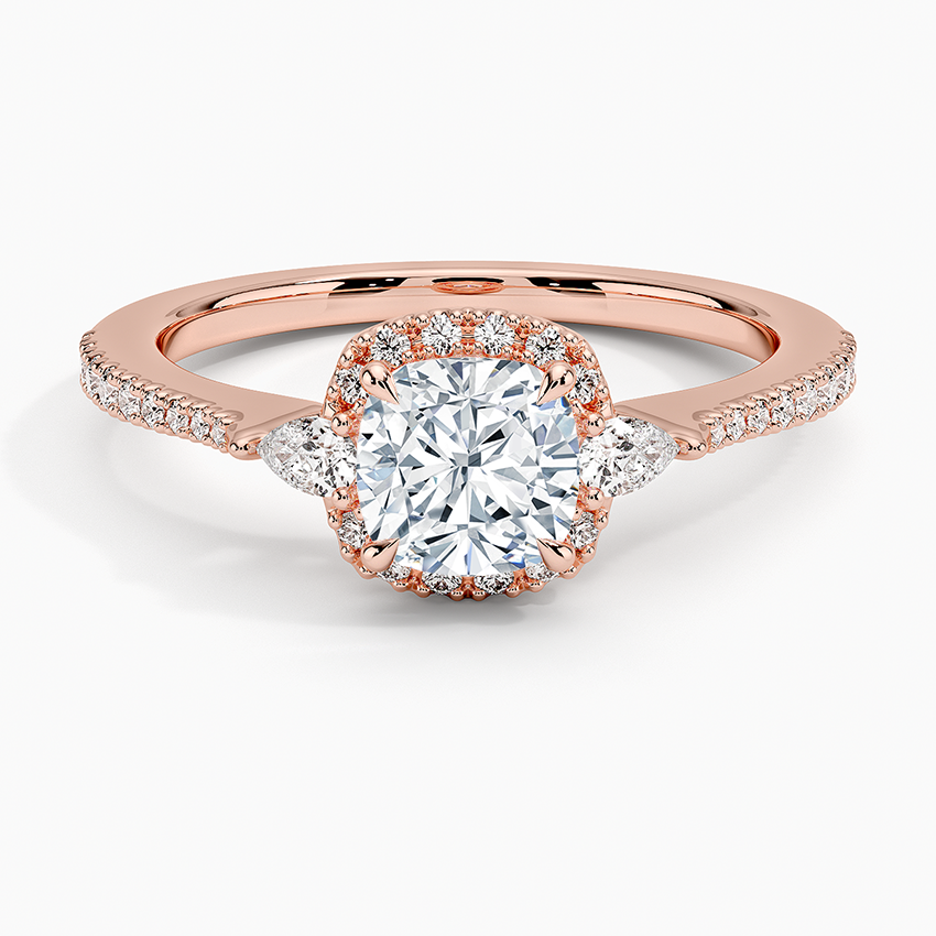 1.20 Karat Cushion Halo Tasarım Tektaş Laboratuvar Pırlanta Yüzük 18K -Vittora - Bold Diamonds