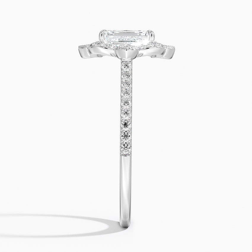 1,20 Karat Emerald Halo Tasarım Tektaş Laboratuvar Pırlanta Yüzük 18K -Coronna - Bold Diamonds