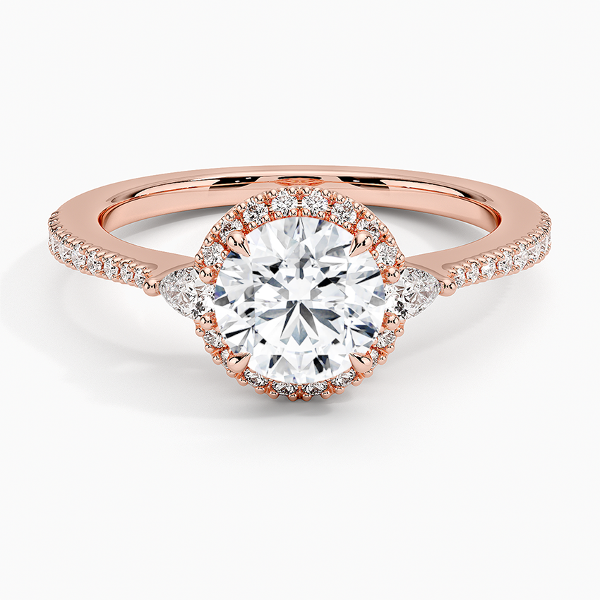 1.20 Karat Halo Tasarım Tektaş Laboratuvar Pırlanta Yüzük 18k -Vittora - Bold Diamonds