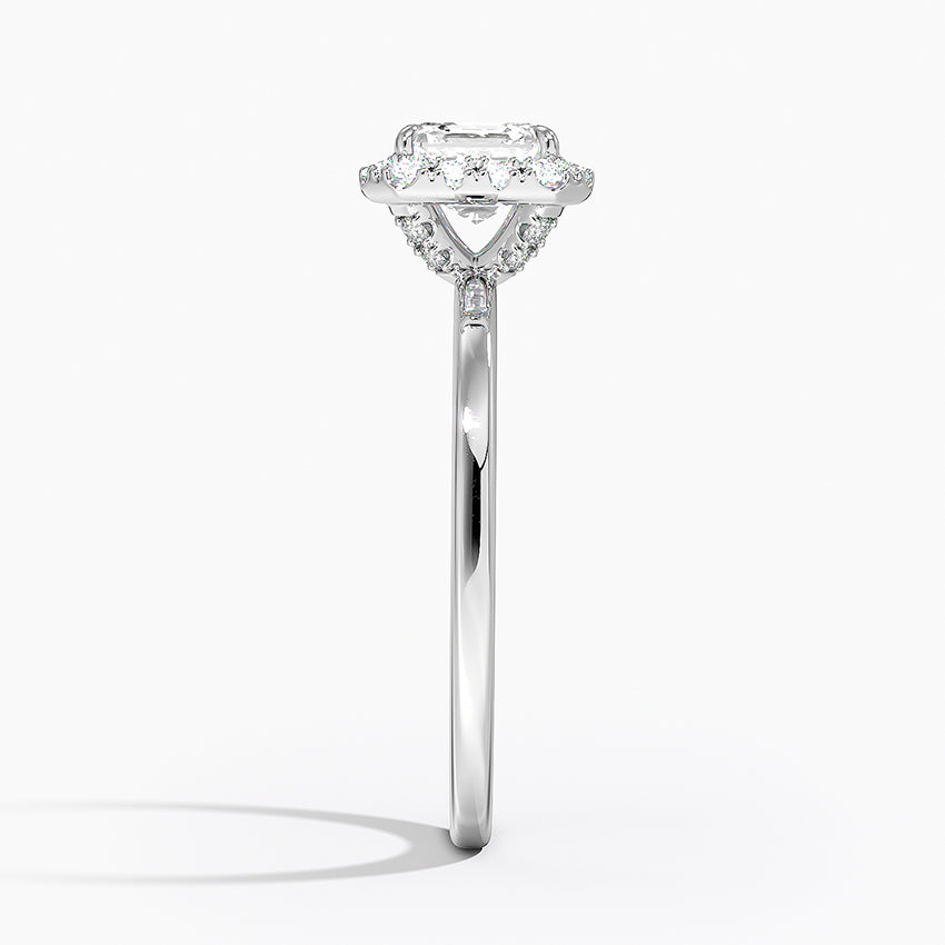 1.25 Karat Asscher Halo Tasarım Tektaş Laboratuvar Pırlanta Yüzük 18K -Ophelia - Bold Diamonds