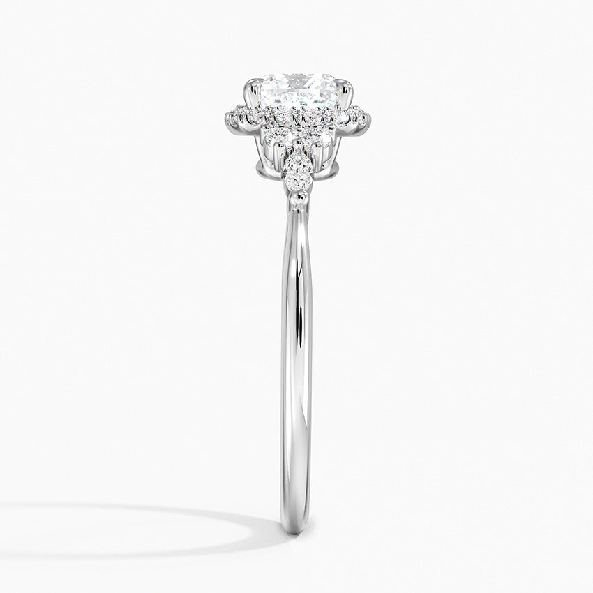 1.25 Karat Cushion Halo Tasarım Tektaş Laboratuvar Pırlanta Yüzük 18K -Amara - Bold Diamonds