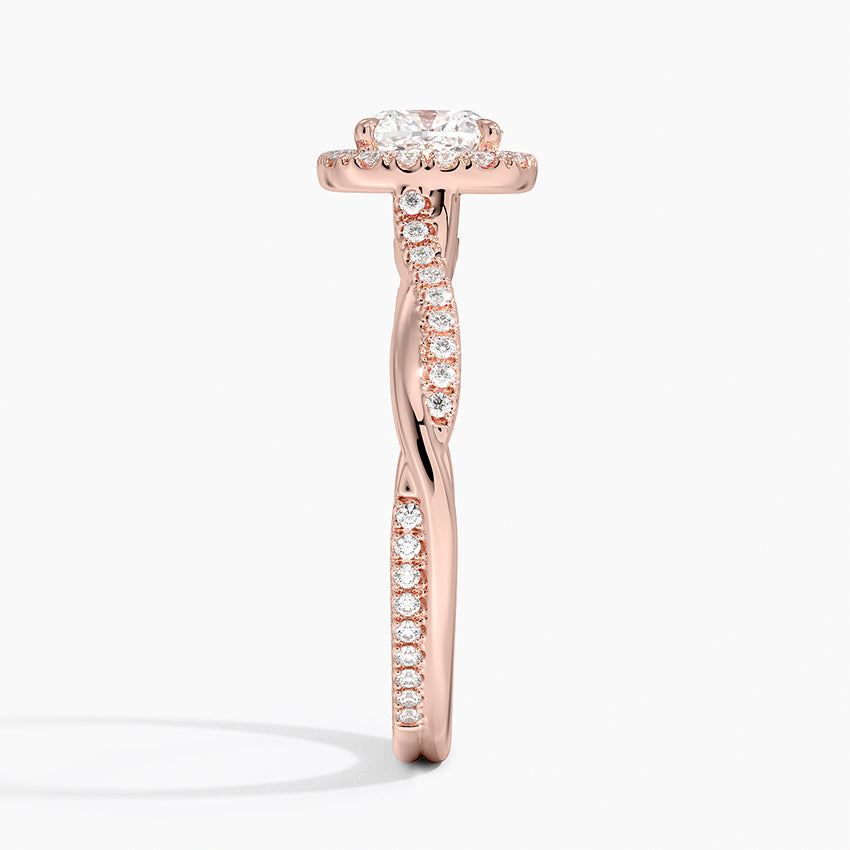 1.25 Karat Cushion Halo Tasarım Tektaş Laboratuvar Pırlanta Yüzük 18K -Diamora - Bold Diamonds