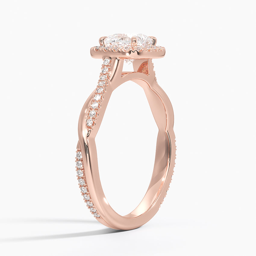 1.25 Karat Cushion Halo Tasarım Tektaş Laboratuvar Pırlanta Yüzük 18K -Diamora - Bold Diamonds