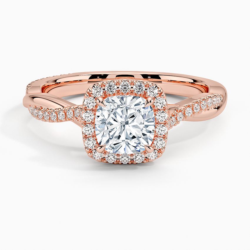 1.25 Karat Cushion Halo Tasarım Tektaş Laboratuvar Pırlanta Yüzük 18K -Diamora - Bold Diamonds