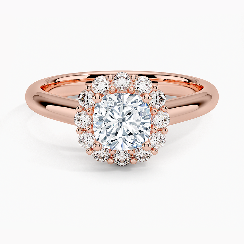 1.25 Karat Cushion Halo Tasarım Tektaş Laboratuvar Pırlanta Yüzük 18K -Illumina - Bold Diamonds