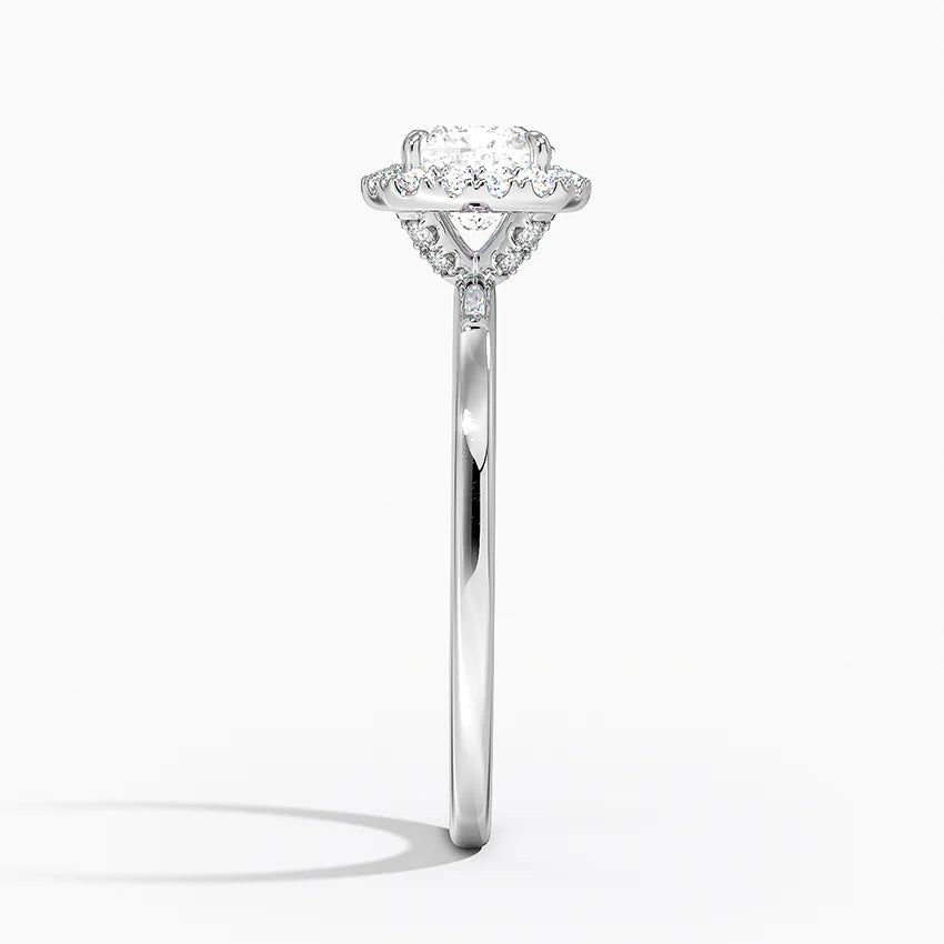 1.25 Karat Cushion Halo Tasarım Tektaş Laboratuvar Pırlanta Yüzük 18K -Ophelia - Bold Diamonds